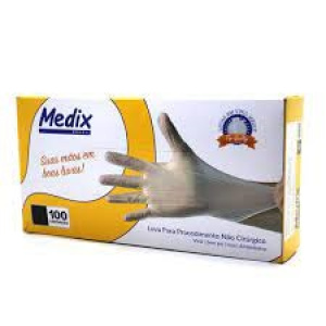 LUVA VINIL SEM PO CX C/100 TAMANHO G - MEDIX